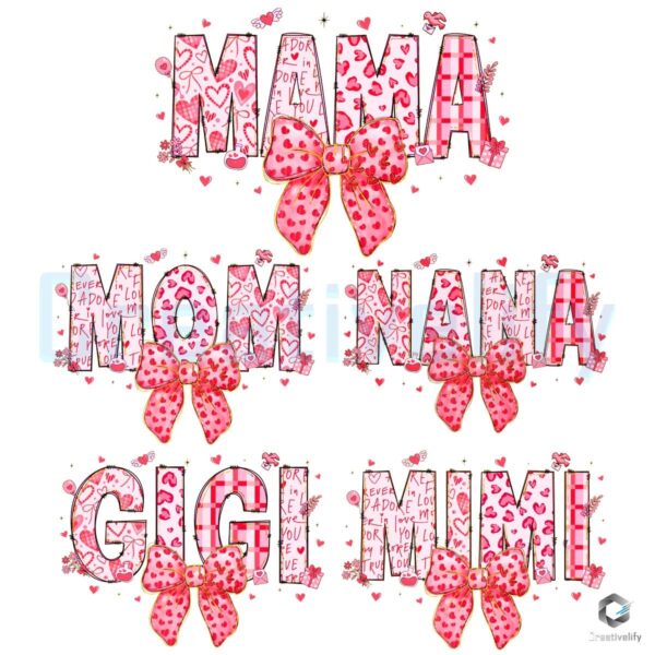 Coquette Valentine Bundle for Mama Nana Mimi PNG Designs