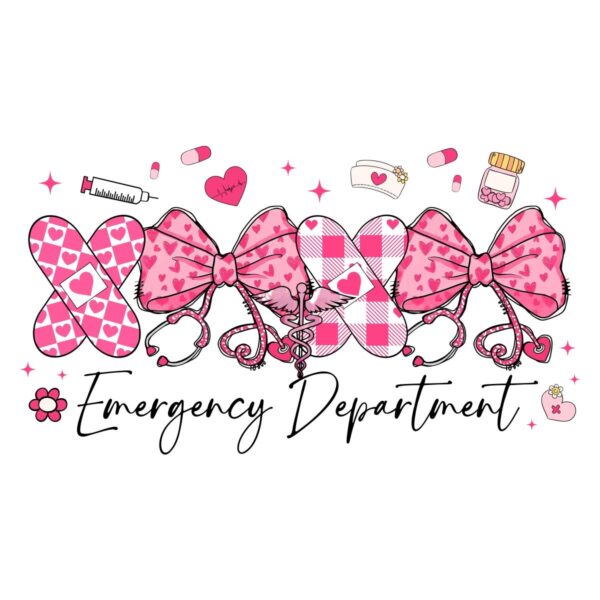 Coquette XOXO Valentine PNG for Emergency Department Love