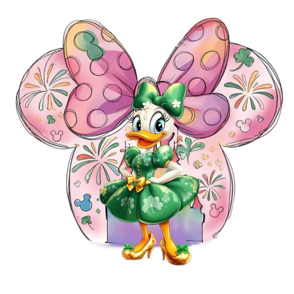 Daisy Duck Minnie St Patricks Day PNG Magic