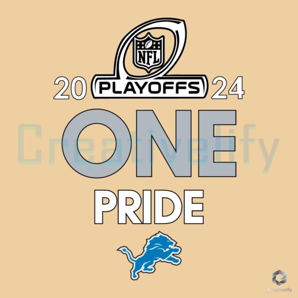 Detroit Lions One Pride SVG 2024 NFL Playoffs Spirit