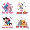 Disney Couple Valentine Hug Me Tight PNG Design