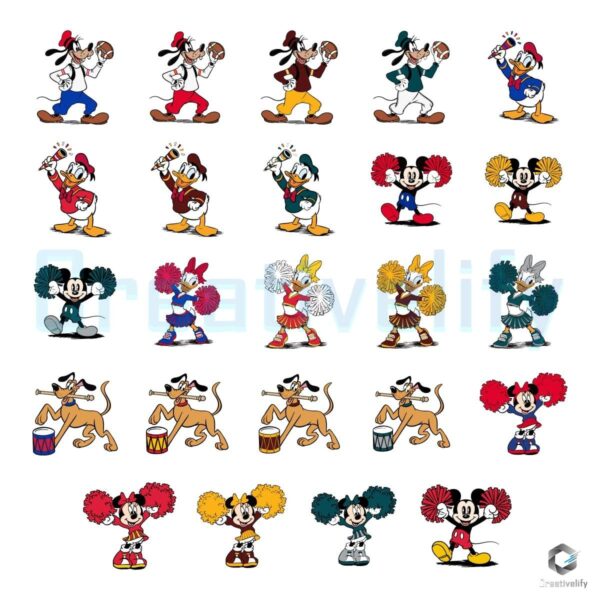 Disney Football Cheer Squad Bundle PNG Magic