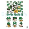 Disney Friends Celebrate St Patricks Day in Checkered Style PNG