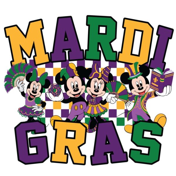 Disney Mickey Minnie Mardi Gras Magic PNG