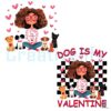 Dog is My Valentine Cute Checkered PNG for Dog Lovers