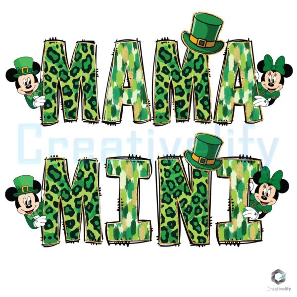 St Patricks Day Mama Mini Mickey Minnie SVGPNG Magic
