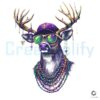 Festive Mardi Gras Deer with Sunglasses PNG Design