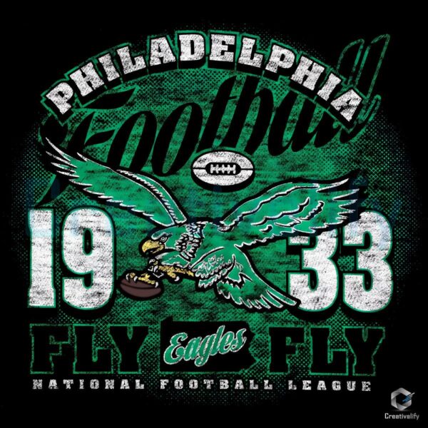 Fly Eagles Fly Vintage 1933 Philadelphia Football NFL PNG