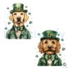 Funny St Patricks Dog Coquette PNG Design