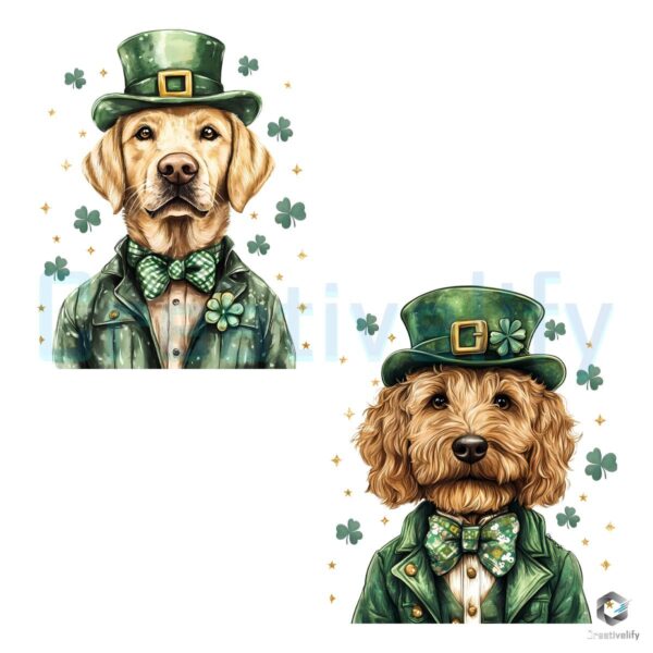 Funny St Patricks Dog Coquette PNG Design