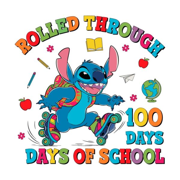 Funny Stitch Celebrates 100 Days of School SVGPNG