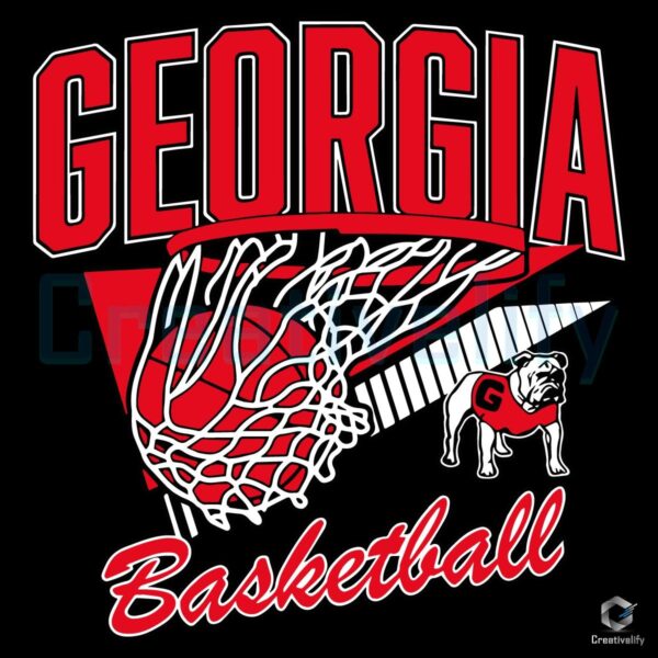 Georgia Bulldogs Basketball Mascot Logo SVG Design