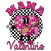 Glitter Mama Valentine Candy Heart Checkered PNG