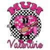 Glittery Mum Valentine Candy Heart Checkered SVGPNG