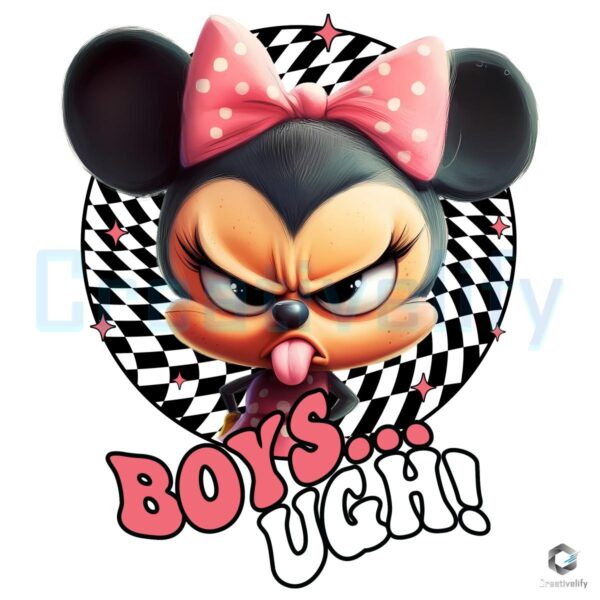 Boys Ugh Checkered Valentine Funny Mouse PNG