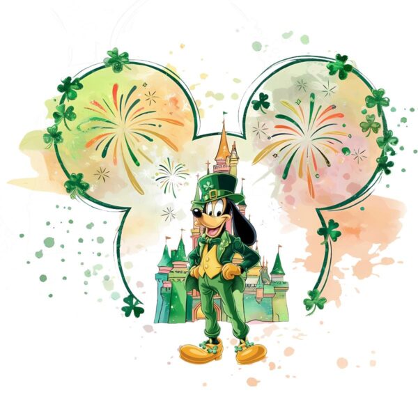 Goofy Mickey Head St Patricks Day Fun PNG