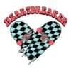 Heartbreaker Checkered Skateboard Valentine SVG Design