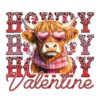 Howdy Valentine Highland Cow Leopard SVGPNG Design