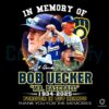 In Memory of Bob Uecker Mr Baseball Tribute 19342025 PNG