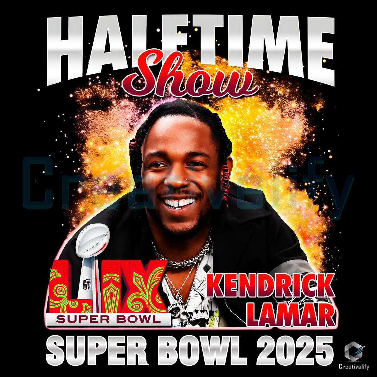 Kendrick Lamar Super Bowl 2025 Halftime Show Football Png CreativeLify