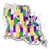 La Weezy Ana Mardi Gras Louisiana Map SVGPNG Design