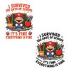 Level Up I Survived 100 Days of School Super Mario SVGPNG