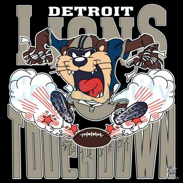 Looney Tunes Detroit Lions Mascot Touchdown NFL PNG