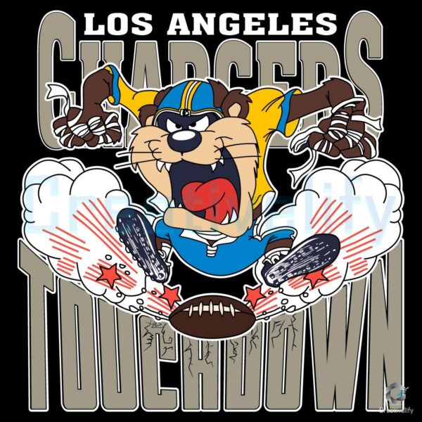 Looney Tunes Los Angeles Chargers Mascot Touchdown NFL PNG