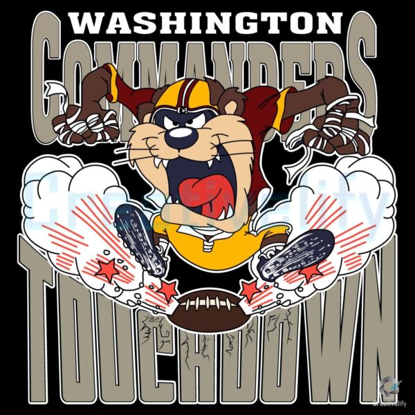 Looney Tunes Washington Commanders Mascot Touchdown NFL PNG