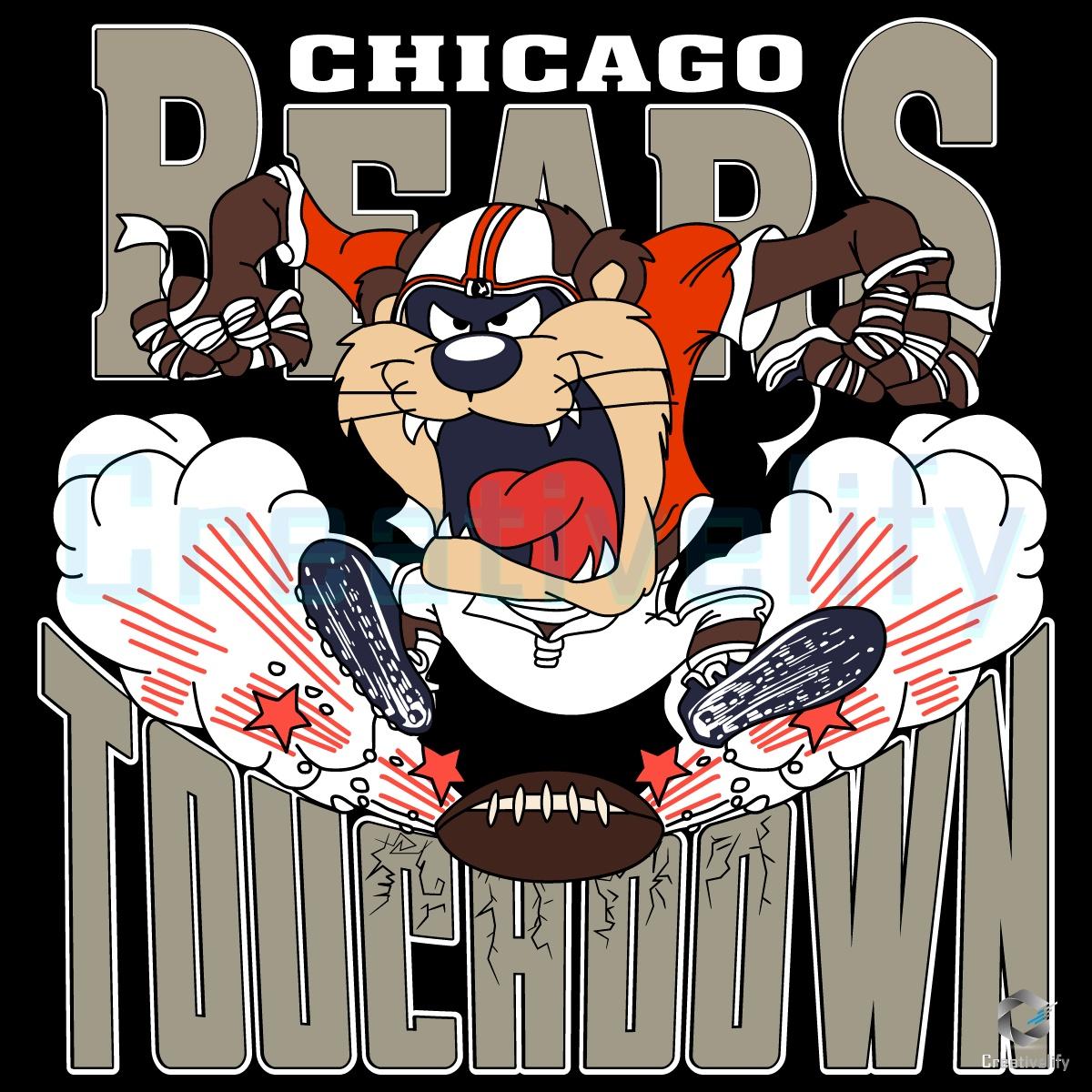 Looney Tunes X Chicago Bears Touchdown Mascot Nfl Png - CreativeLify