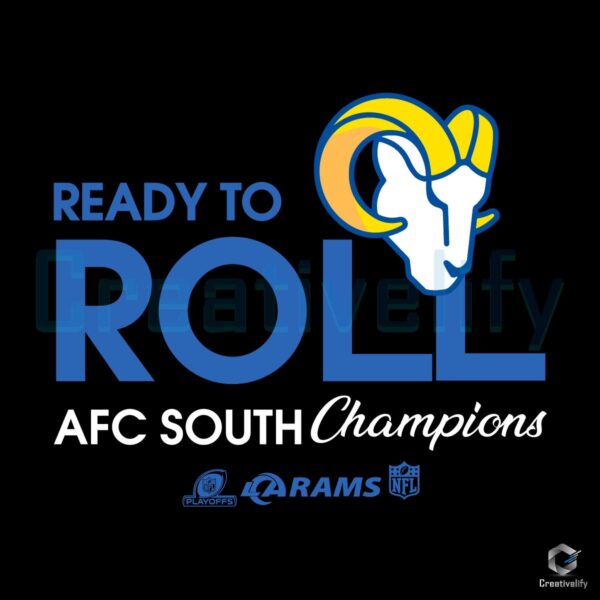 Los Angeles Rams NFC West Champs SVG Ready to Roll