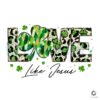 Love like Jesus Shamrock Leopard Pattern PNG