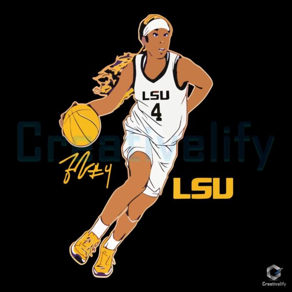 LSU Tigers Basketball Star Flaujae Johnson Pose SVG