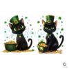 Lucky Black Cat PNG for St Patricks Day Charm