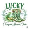 Lucky Cowgirl Social Club St Patricks Day PNG Design