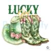 Lucky Girl St Patricks Day Cowgirl Boots SVGPNG Design