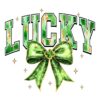 Lucky Glitter Coquette St Patricks Day PNG Design