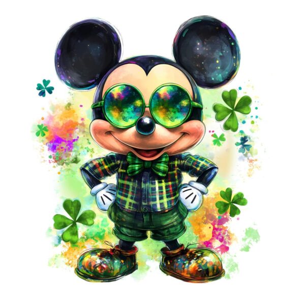 Lucky Mickey Mouse St Patricks Day SVG PNG Design