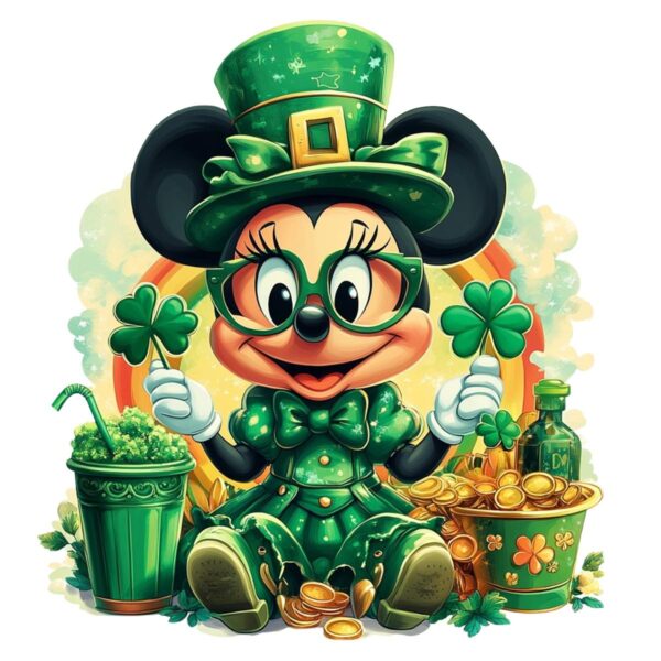 Lucky Minnie Leprechaun Pot of Gold SVG PNG Magic