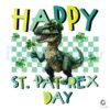 Lucky TRex St PatRex Day Checkered PNG Design