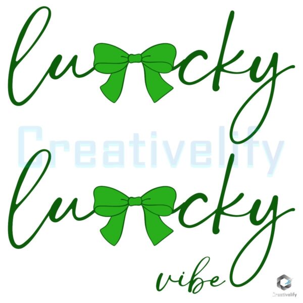 Lucky Vibes Coquette St Patricks Day PNG Design