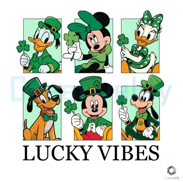 Lucky vibes Disney friends Leprechaun PNG
