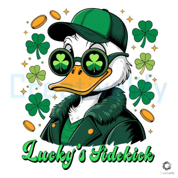 Luckys Sidekick St Patricks Day Duck PNG