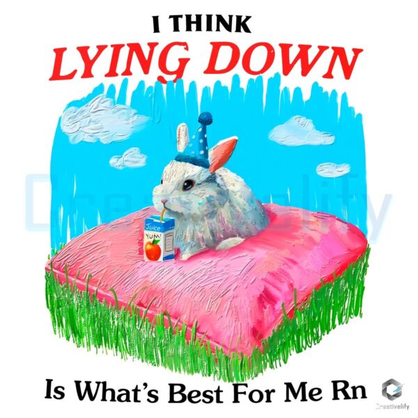 Lying Down Feels Right for Me Now PNG