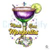 Mardi Gras Margaritas Wine Glass SVG PNG Design