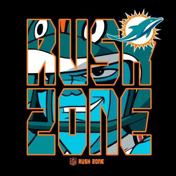 Miami Dolphins NFL Rush Zone Team PNG Design