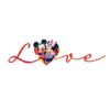 Mickey Minnie Valentine Love Heart Couple PNG