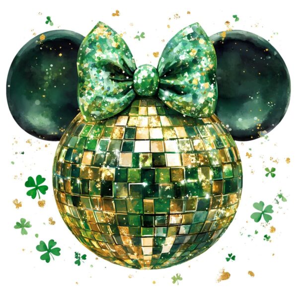 Minnie Disco Ball St Patricks Day PNG Magic