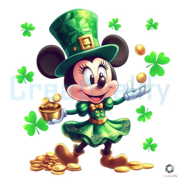 Minnie Mouse St Patricks Day Magic Leprechaun Gold PNG