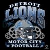 Motor City Pride Vintage Detroit Lions Helmet PNG Logo